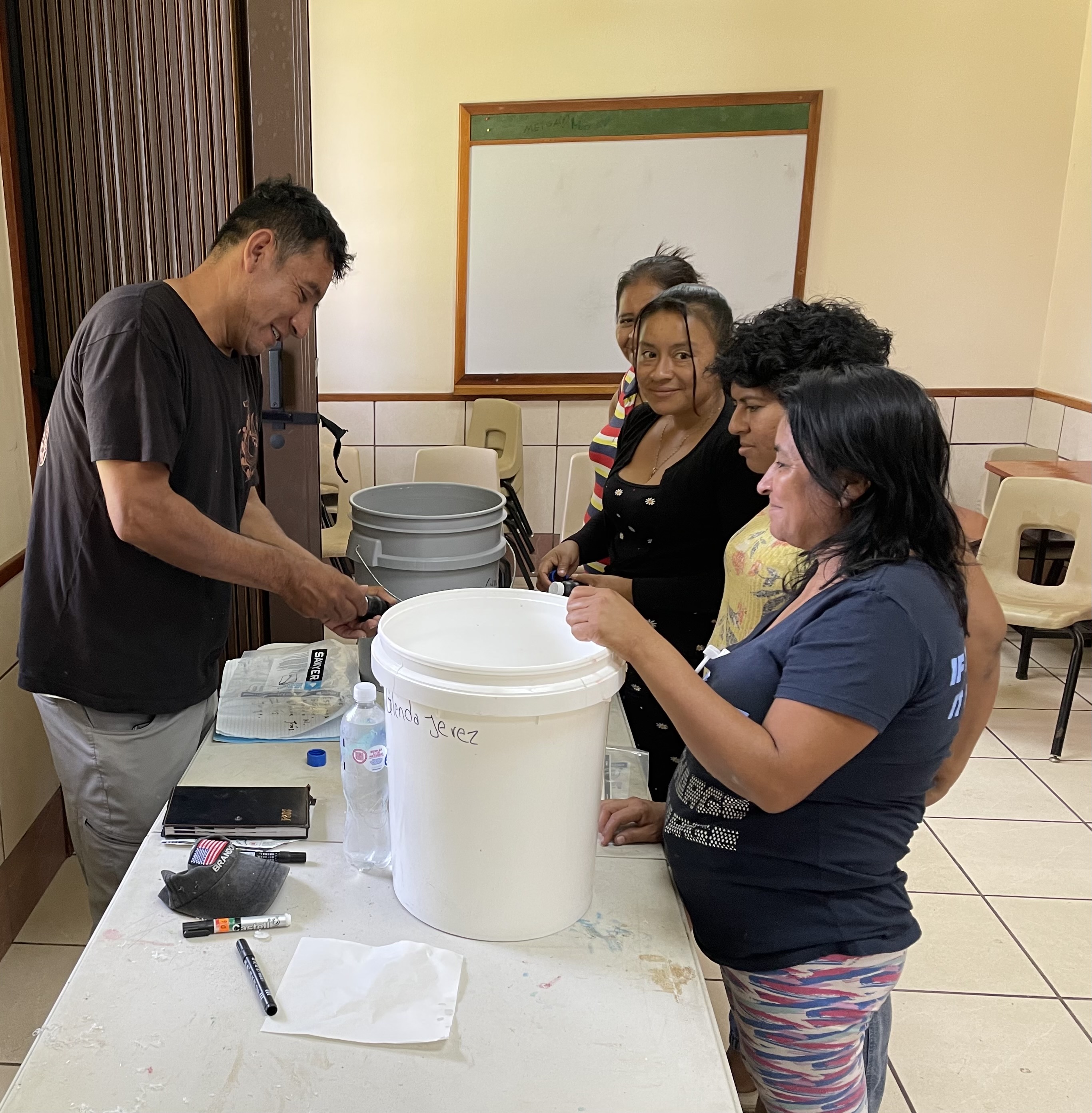 Water filter system demonstration